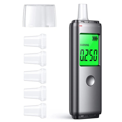 ZW Breathalyzer Rechargeable | Professional-Grade Accuracy | Portable Breath Alcohol Tester for Personal & Professional Use Pro Ai-TechWorld 