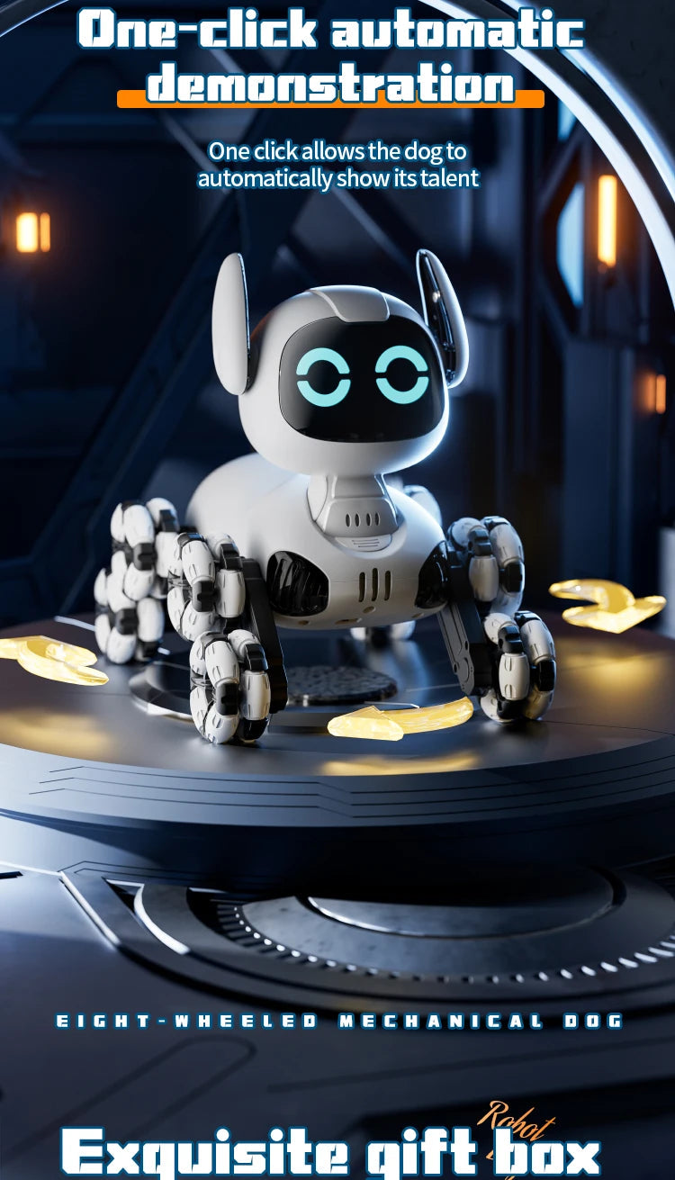 Y9 RC Robot Dog Toy 2.4G Radio Remote Control 8WD Mechanical Pet Dog Touch-sense Music Stunt Electric Toy for Girl Boy Kids Gift Ai-TechWorld 