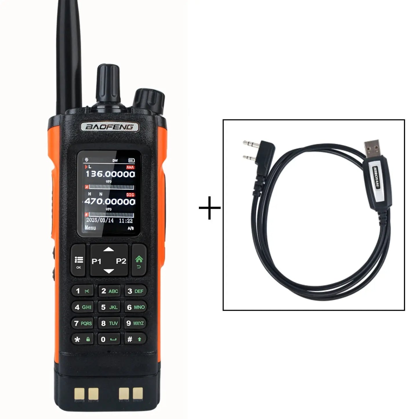 Baofeng DM-32 GPS APRS AES256 Encryption DMR Digital Analog UHF VHF Dual Band 8W Air Band FM Walkie Talkie DM-32UV Ai-TechWorld 