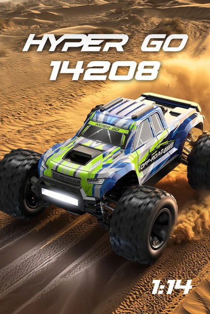HYPER GO MJX 14207 14208 1/14 RC Car 41-53km/h Brushless 2.4G Remote Control 4WD Off-road High Speed RC Car Truck Hobby Toy Ai-TechWorld 