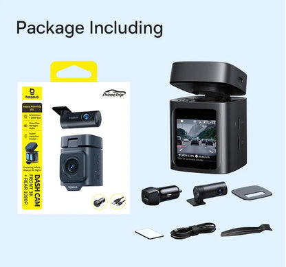 Baseus 3K Dash Cam VD1 Front and Rear Cam HD Built-in GPS Galileo Supercapacitor Car DVR Car Camera Recorder Support 24H Parking Ai-TechWorld 
