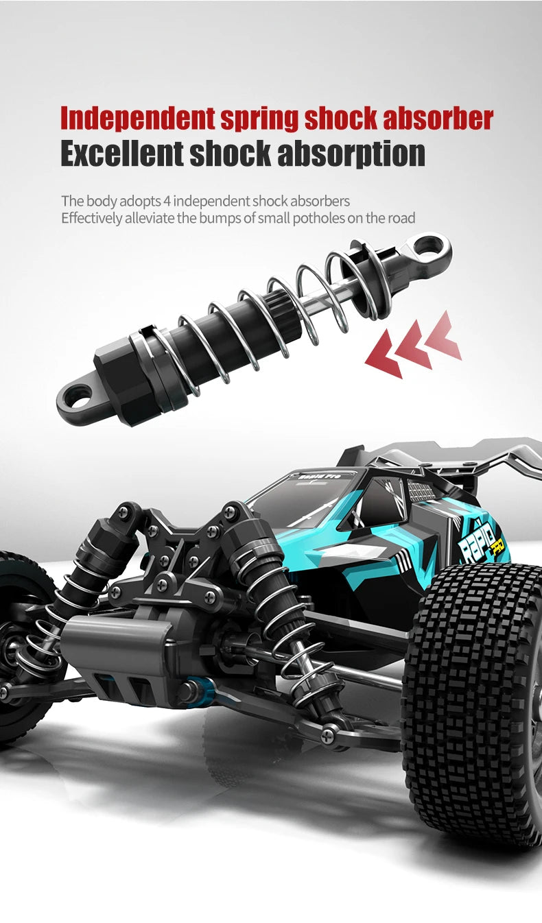 Teeggi 16101 /16102 PRO 1:16 High Speed RC Car With LED Light Drift 70KM/H 4WD RC Off-Road Car Monster Truck Toy For Kid Gifts Ai-TechWorld 