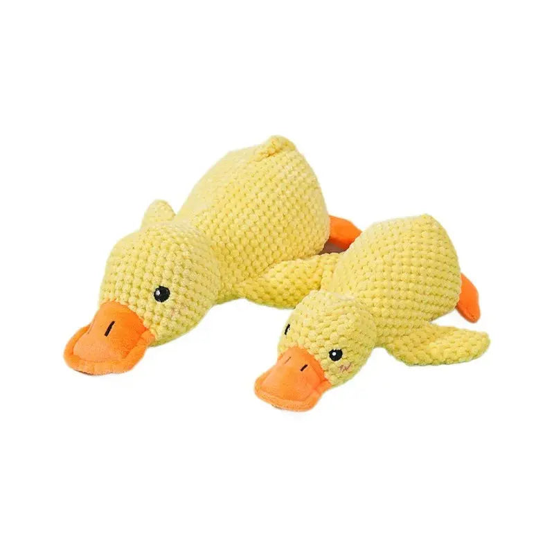 Plush Companion Sleeping Duck Dog Toys for Small Large Dogs Bite Resistant Teeth Grinding Sound Relief Duck Sound Toy Ai-TechWorld 