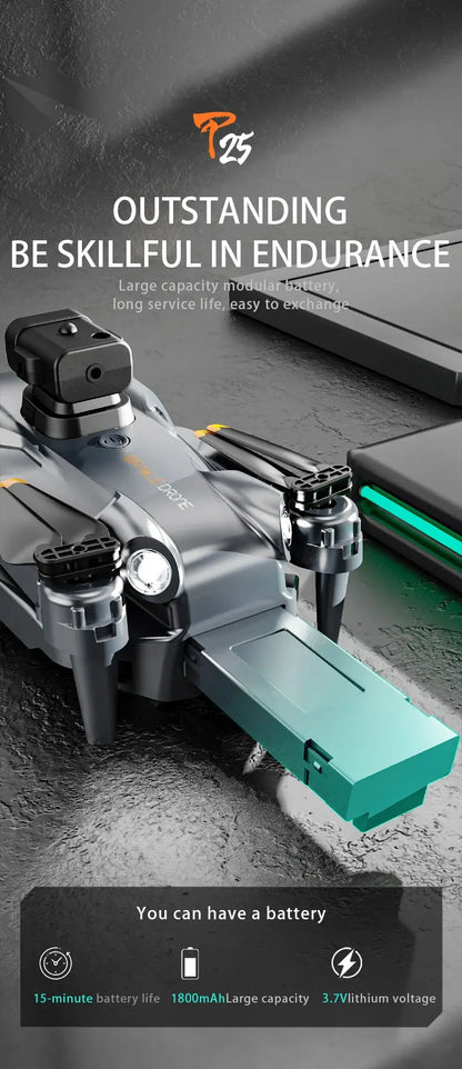 KBDFA P25 Drone 4K 8K HD Camera Aerial Photography Foldable RC Quadcopter Obstacle Avoidance Mini UAV Remote Control Toys Ai-TechWorld 