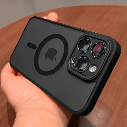Magnetic Luxury Matte Translucent Armor Shockproof Case For iPhone Ai-TechWorld 