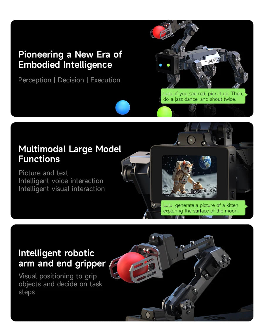 Yahboom DOGZILLA-Lite Quadruped Bionic Robot Dog AI Vision Large Model Intelligent Programming Electronic Kit for Raspberry Pi Ai-TechWorld 