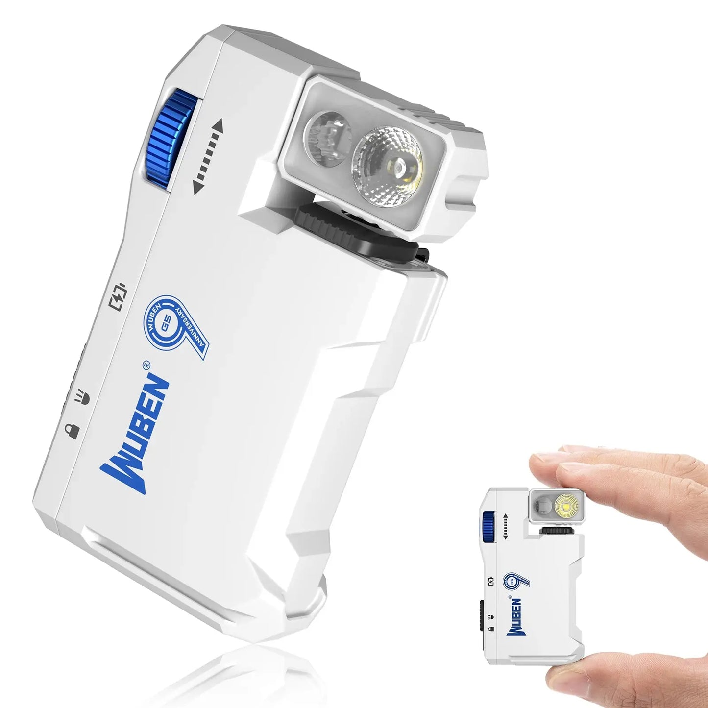 WUBEN G5 Rechargeable EDC Flashlight, 400 Lumens Dual Light Sources Mini Flashlight with RGB Light, Portable Pocket Flashlights Ai-TechWorld 