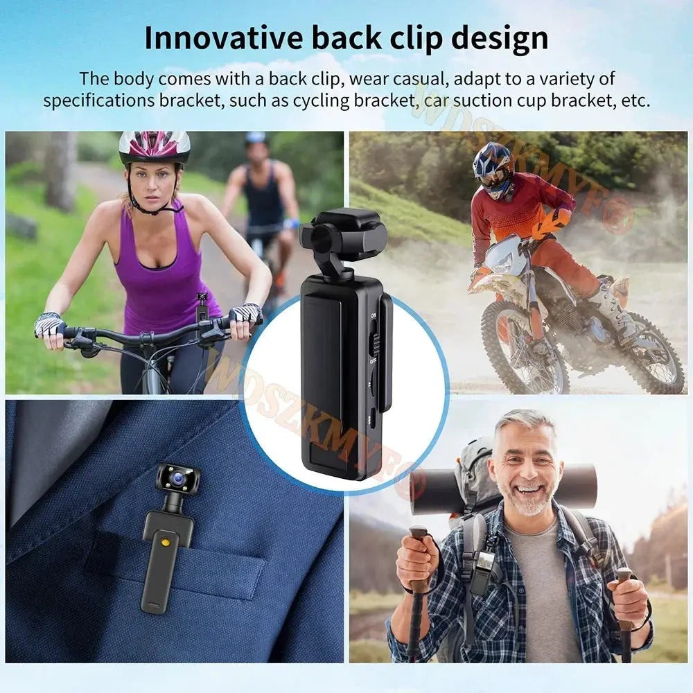 1080P Handheld Sports Pocket Camera HD Display 180° Rotatable WiFi Wireless Video Recorder Built-in Fill Light Motion Camera Ai-TechWorld 