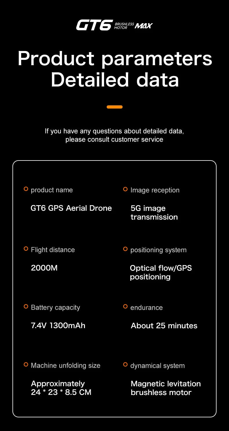 GT6 Professional Drone Long Range Flight Battery Quadcopter 4K HD Wifi Dron Aerial Photography Obstacle Avoidance Aircraft Ai-TechWorld 