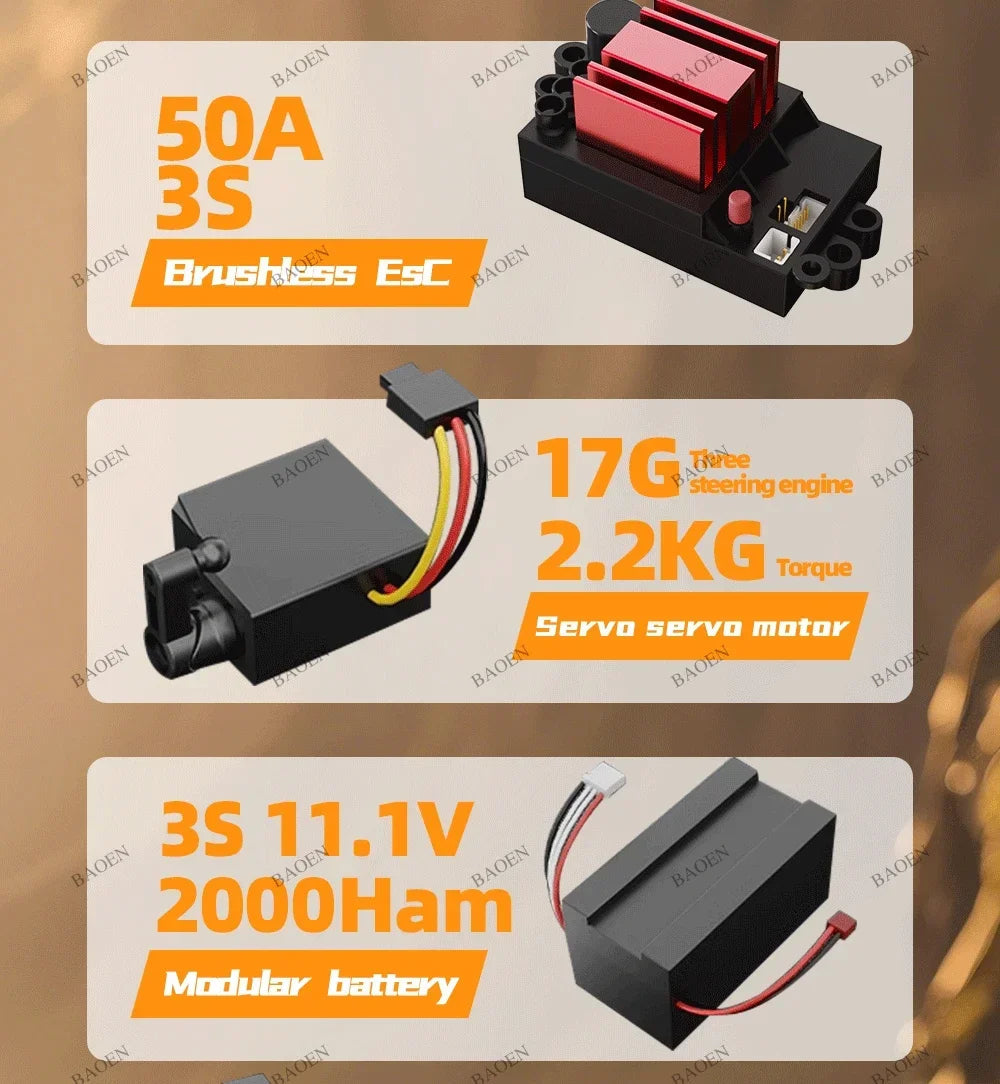 SCY9522PRO 85KM/H High Speed RC Car Brushless 4WD Off-Road Drift Remote Control Car 1:16 Professional Racing Cars SCY9522 50KM/H Ai-TechWorld 