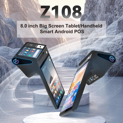 Z108 Android 14 Dual-Screen Desktop Tablet Cash Register with 8" Touch Display NFC Scanner 58/80mm Thermal Printer POS Terminal Ai-TechWorld   ai-techworld