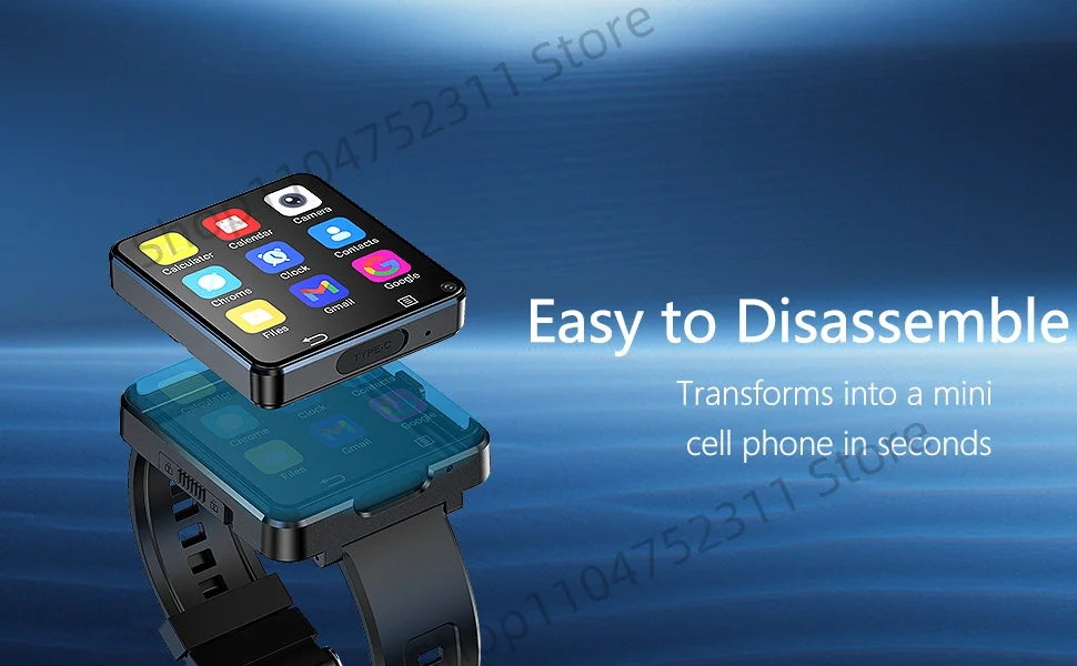 S998 4G Smart Watch Android 11.0 OS Smartwatch 2.64 inch Large Screen 480*480 MTK6739 500W Dual Camera 1200mAH Battery Wifi GPS Ai-TechWorld 