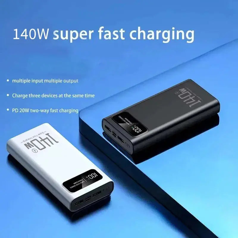 140W Power Bank  Super Fast Charging Battery High Capacity Digital Display 100000mAh Power Bank For Iphone Samsung Xiaomi Tablet Ai-TechWorld 