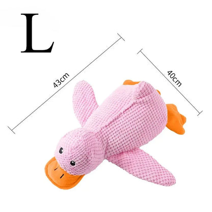 Plush Companion Sleeping Duck Dog Toys for Small Large Dogs Bite Resistant Teeth Grinding Sound Relief Duck Sound Toy Ai-TechWorld 