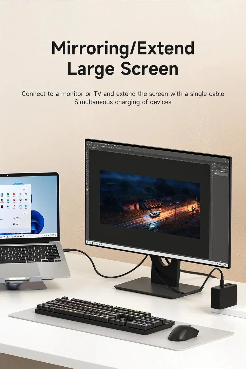 Hagibis Switch Dock for Nintendo Switch/OLED/Switch2 USB C to HDMI Cable Adapter 8K@60Hz HDR 100W PD for Laptop SteamDeck ROG Ai-TechWorld 