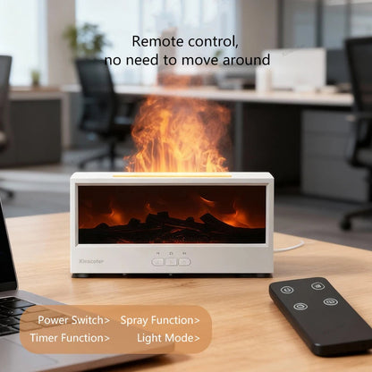 New Creative Fireplace Aromatherapy 150 Waterless Auto Off Colorful Flame Aerial Humidifier with a gift for remote home bedrooms Ai-TechWorld   ai-techworld