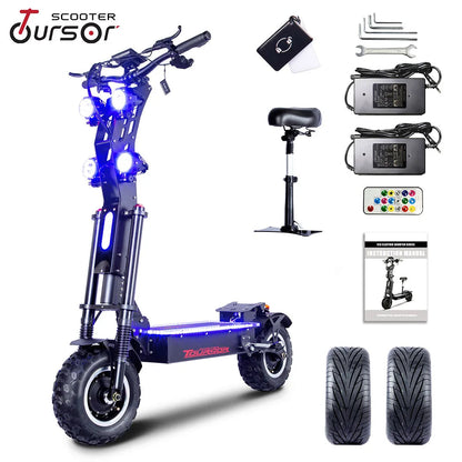10000W Off-road Electric Scooter Dual Motors 14 Inch Off-Road Tyres 72V-40AH Panasonic Battery Speed 120KM/H elektro scooter Ai-TechWorld 