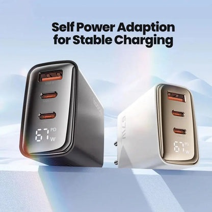 Toocki 67W GaN USB Type C Charger Digital Display 65W 45W PPS PD QC4.0 Quick Charge For Macbook Laptop IPAD Tablet iPhone 15 14 Ai-TechWorld 