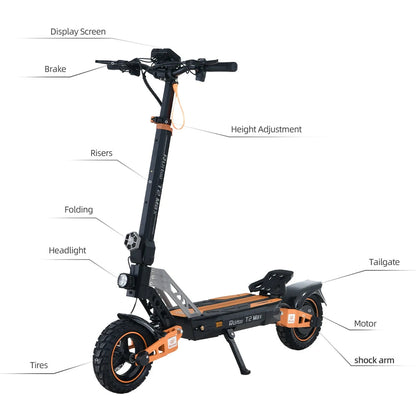 Ruitoo T2Max 1000W Nice design Electric Scooter Folding Two Wheel Scooter for Adults Ai-TechWorld 