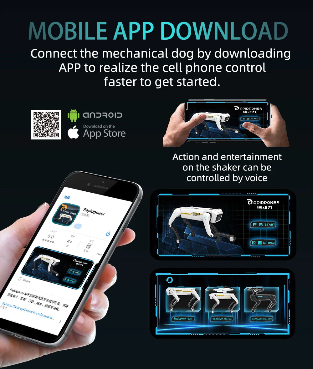 Teeggi Electric RC Intelligent Robot Dog with Clip Multifunction RC Mechanical Dog Educational Toy Bionic Smart Robot Toy Gift Ai-TechWorld 