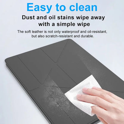 Multi-functional Wireless Bluetooth 5.0 Folding Keyboard for Tablet/Phone/PC Detachable Leather Stand Touch Portable Keyboard Ai-TechWorld   ai-techworld