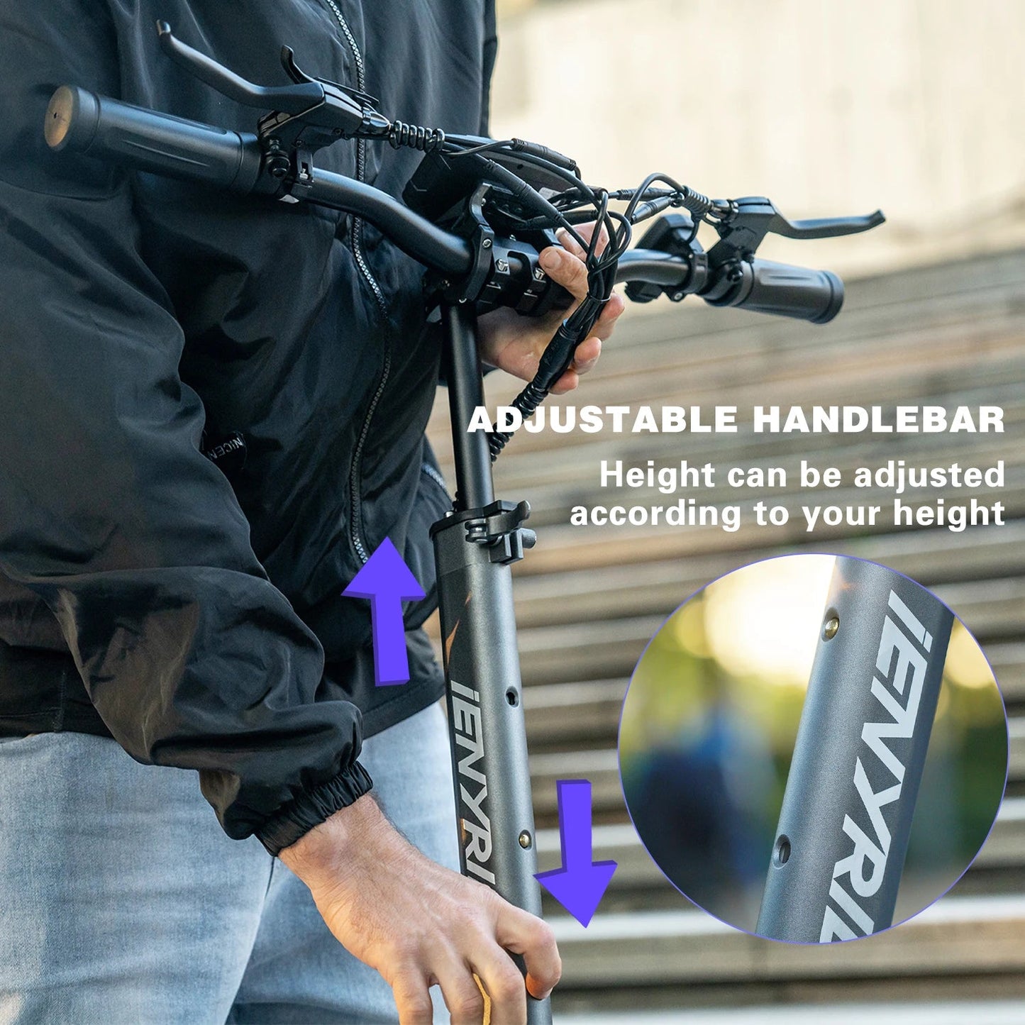 IENYRID IE-S1 Electric Scooter 800W Motor 48V15AH Lithium Battery E-Scooter 10-inch Off-road Tires Foldable E-Scooters Ai-TechWorld 