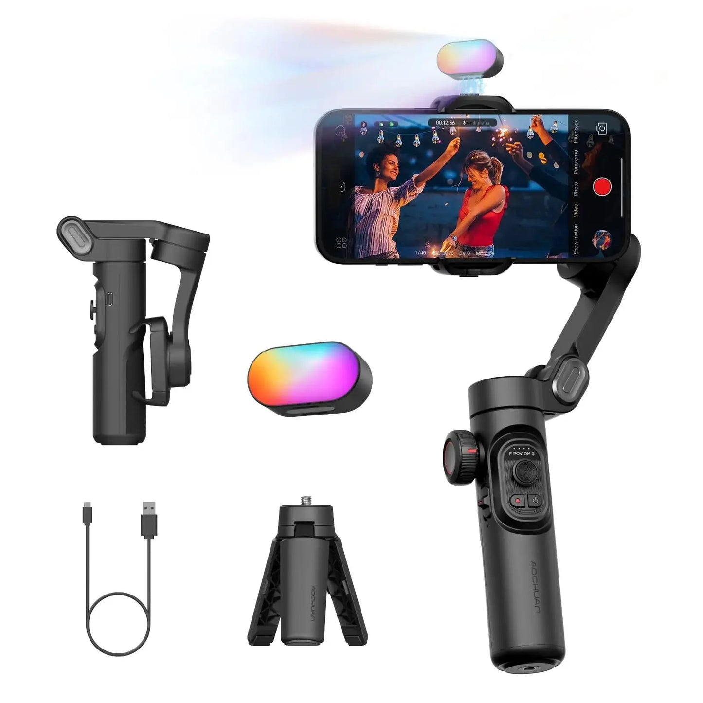 AOCHUAN Smart XE 3-Axis Handheld Gimbal Stabilizer for Smartphone iPhone Android Face Tracking Tiktok Vlog Live Streaming Ai-TechWorld 