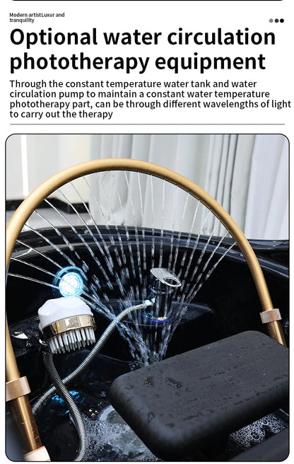 Salon Head Spa Synthetic Leather Head Therapy Beds Automatic Massage Shampoo Bed Ai-TechWorld 