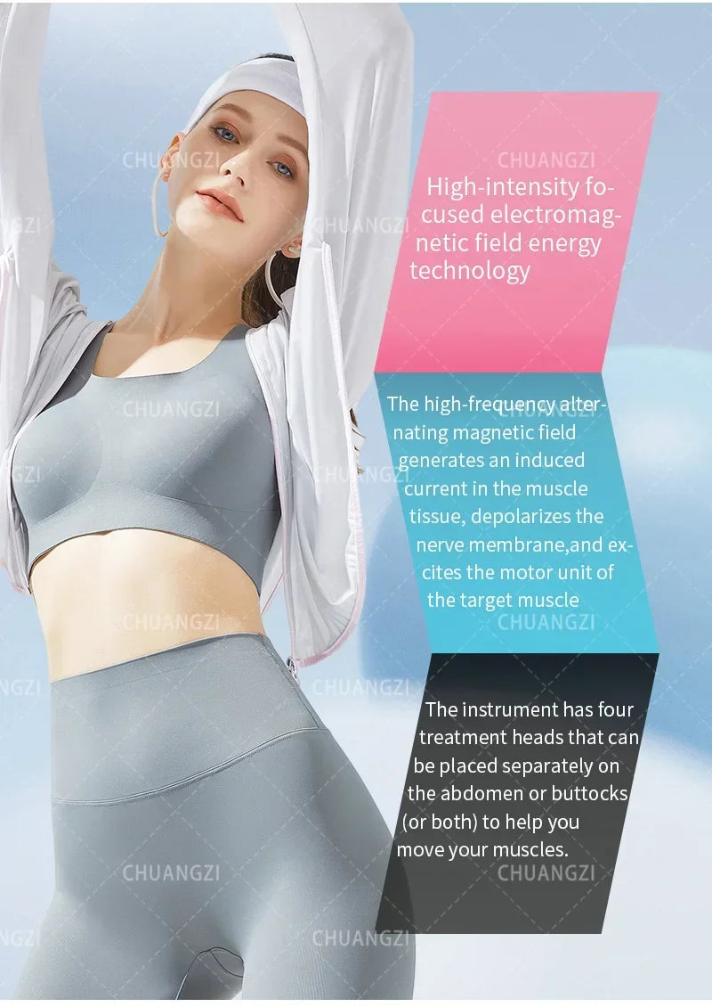 15tesla Professional 6500W 200HZ RF Body Shaping Slimming Weight lose Burns fat Muscle Enhancement massage Machine Ai-TechWorld 