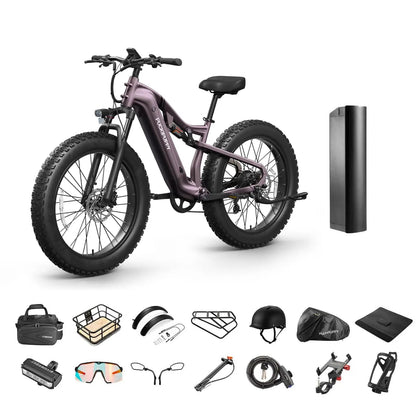 PUCKIPUPPY Labrador pro Electric Bike 1350W Peak 48V 20AH Battery Ebike 26" Fat Tire Electric Mountain Bike 2-Year Warranty Ai-TechWorld 