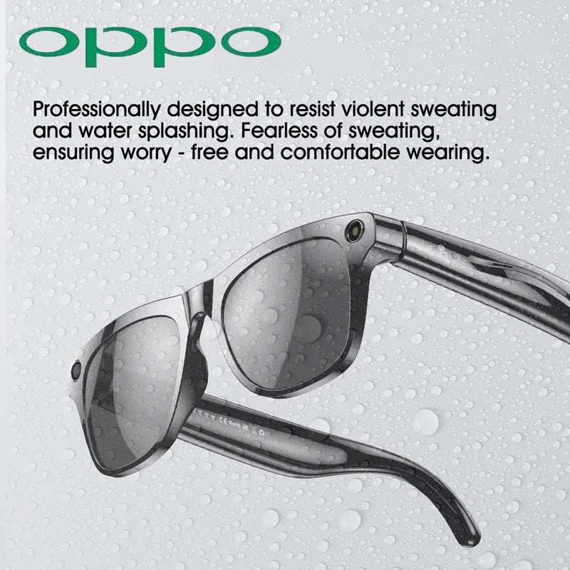 OPPO AI Smart Glasses Ultra Clear Camera Shootingand Recording Touch Sport Sunglasses Bluetooth Call Video Music Player Ai-TechWorld 