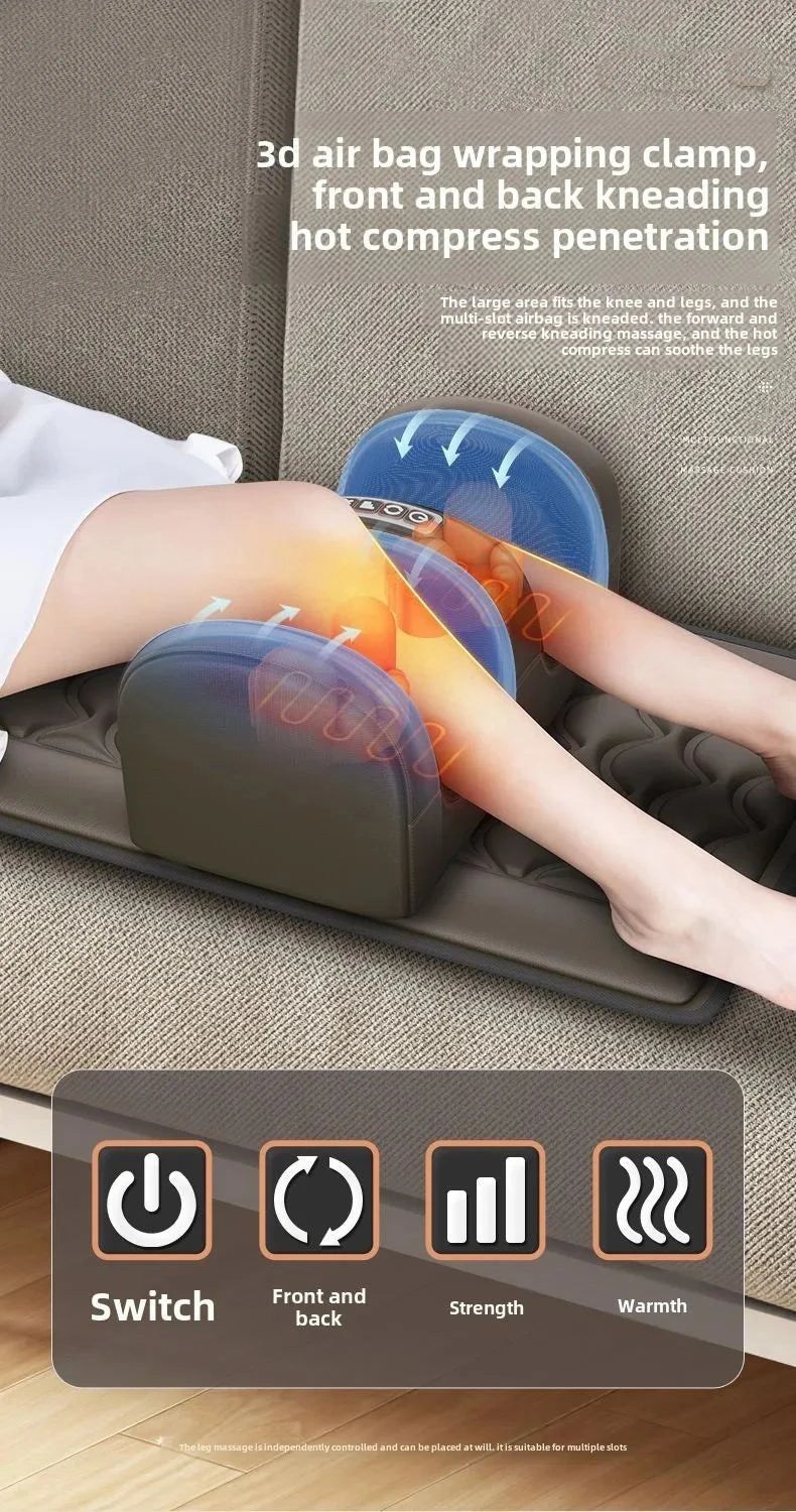 Multifunctional Lumbar Traction Massage Mattress Cushion Full Body Electric Shoulder Neck Waist Back Vibrations Removable Gift Ai-TechWorld 