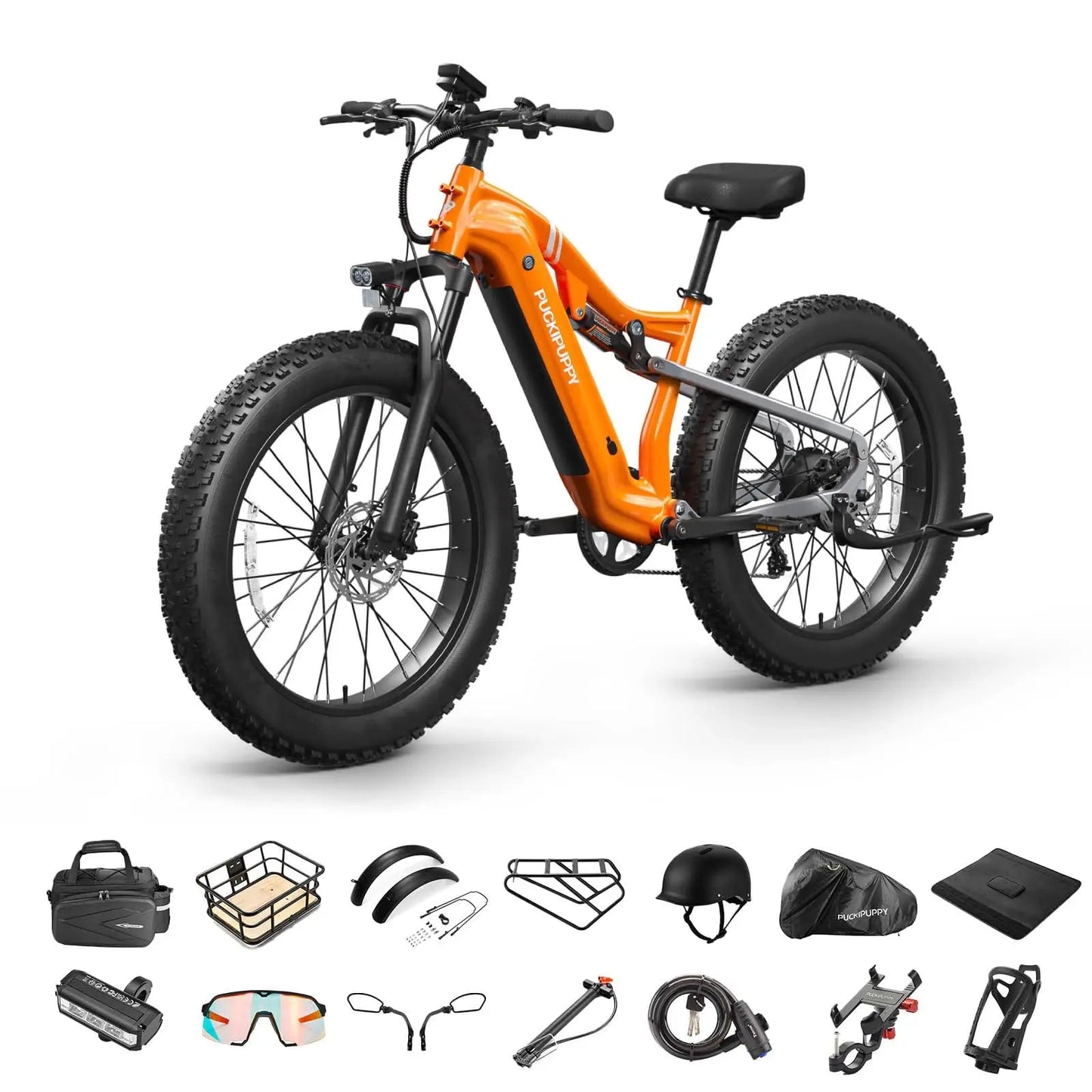 PUCKIPUPPY Labrador pro Electric Bike 1350W Peak 48V 20AH Battery Ebike 26" Fat Tire Electric Mountain Bike 2-Year Warranty Ai-TechWorld 