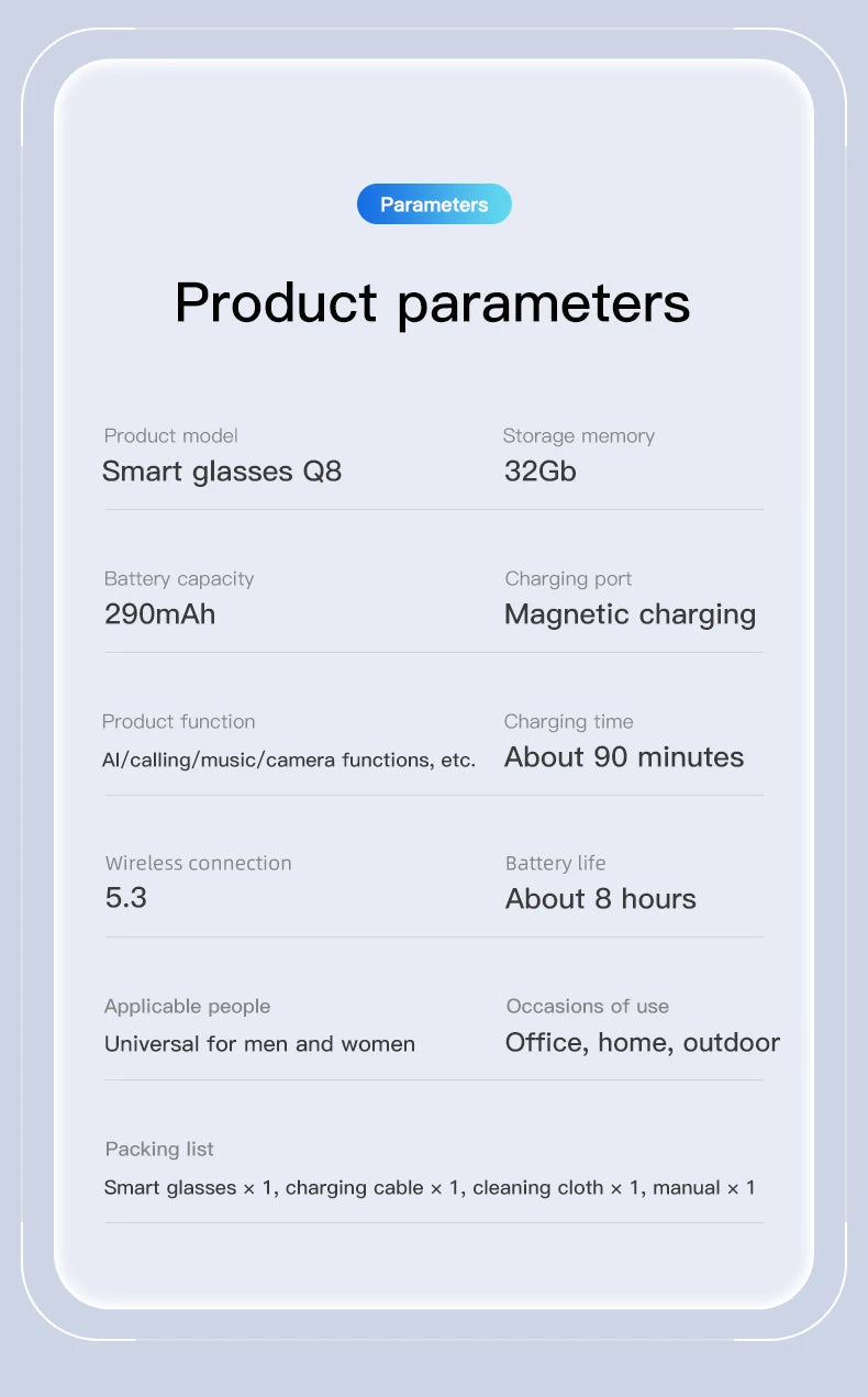 LIGE 4K 800W HD Camera Smart Glasses Recording Videos 290mAh AI Photo Recognition Chat Translation Bluetooth Photochromic Lenses Ai-TechWorld 