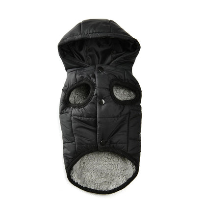 Warm Fleece Dog Coat Hoodie For Small Medium Dogs Winter Puppy Clothes Jacket With D-ring Thick Cozy Pug Dachshund Parka Costume Ai-TechWorld 