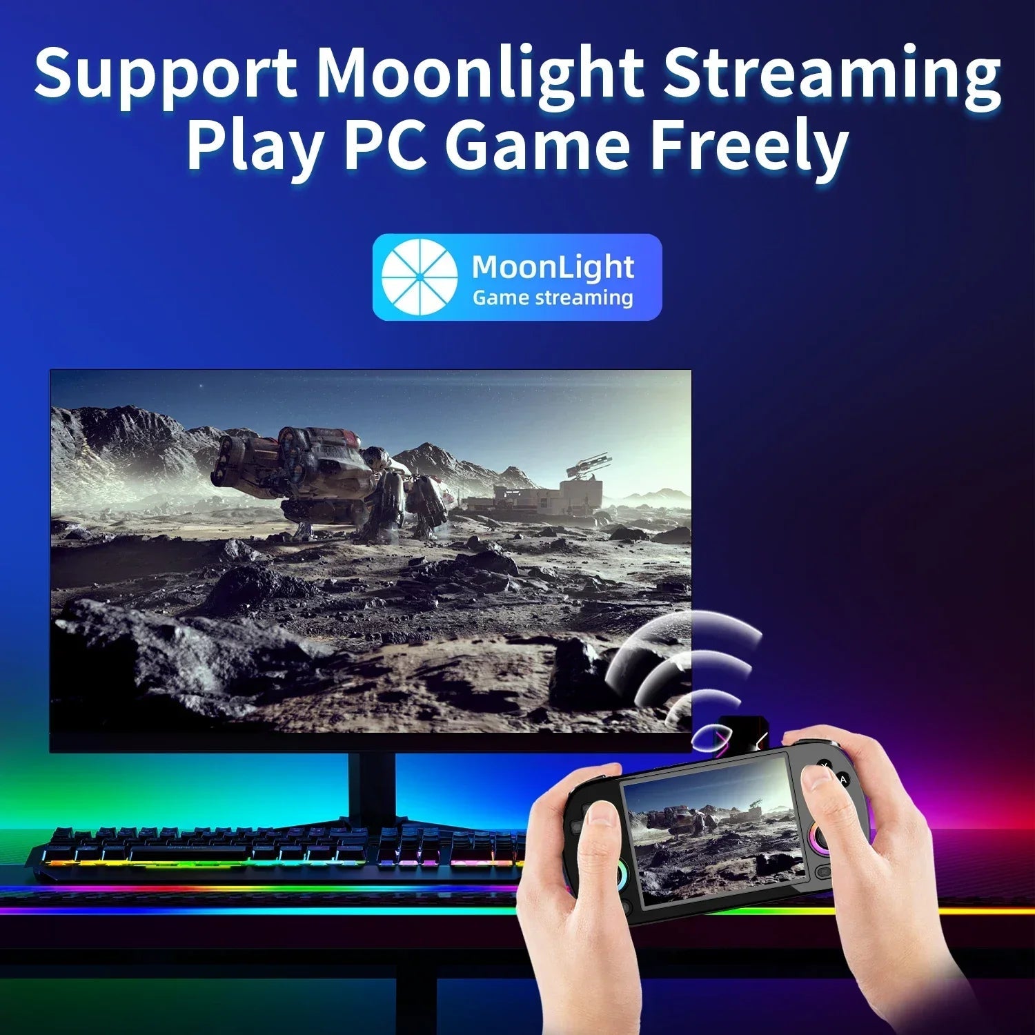 ANBERNIC RG40XX H Handheld Game Console 4'' Screen Linux System Joystick RGB Lighting Effect RG40XXH Video Player Smartpro Gifts Ai-TechWorld 