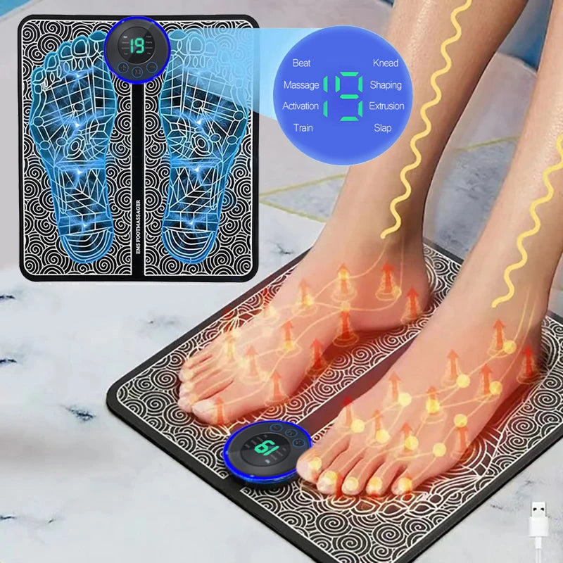 Electric Foot Massager Pad Muscle Massage Relaxation Trainer For Massage Fitness Outdoor Sport Home Family Relax Ai-TechWorld 
