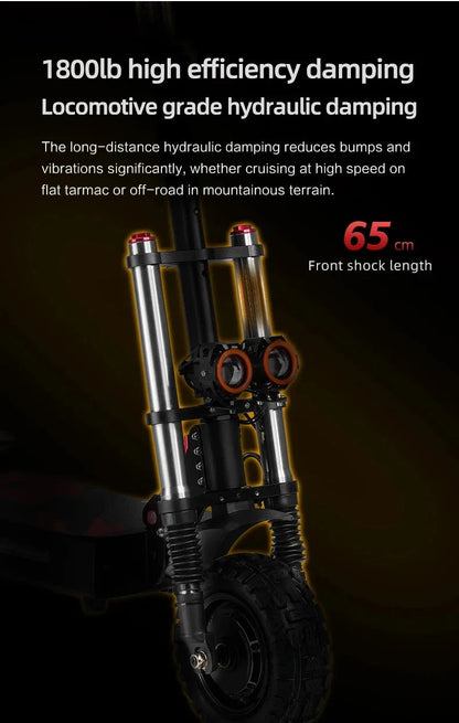 Boyueda S3 EScooters 6000W Dual Motor 60V38ah Hydraulic Oil Brake Electric Scooter Aldult 11 Inch Off-road Vacuum Tire E-Scooter Ai-TechWorld 