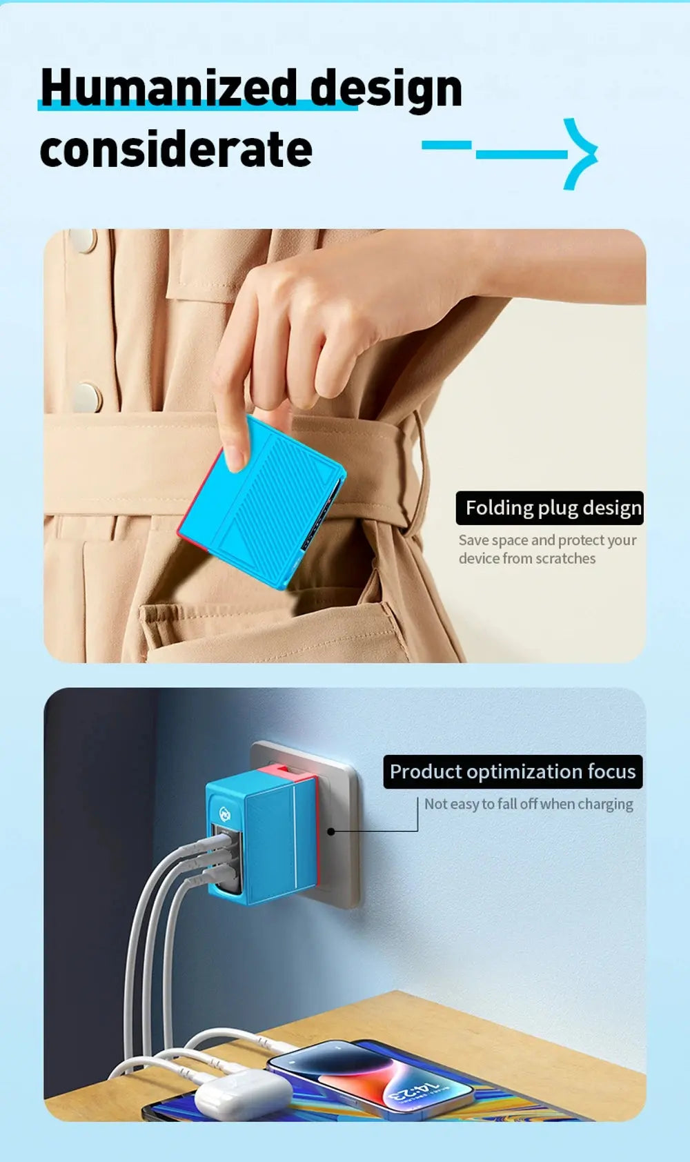 WEKOME GaN 100W Charger High Speed Fast Charging Type C Charger for Xiaomi 13 Samsung s23 ultra iPhone 15 pro max Macbook Pro Ai-TechWorld 