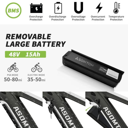 Electric Bike SR6 750W motor 48V16AH Battery Adult Electric Bicycle Hydraulic Brake 26 Inch Fat Tire mountainoff-road E-bike Ai-TechWorld 