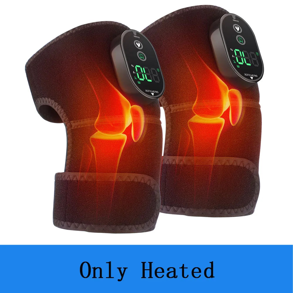 Thermal Knee Massager 3 in 1 Shoulder Knee Elbow Heating Massage Support Brace Rechargeable Vibration Pad Machine Muscle Relax Ai-TechWorld 