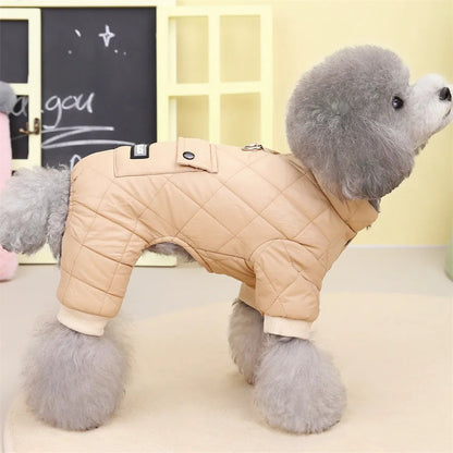 Thicken Warm Dog Jumpsuit Winter Pet Dogs Clothes for Chihuahua Coat Waterproof Hoodie Puppy Overalls Poodle Jacket Pet Apparel Ai-TechWorld 