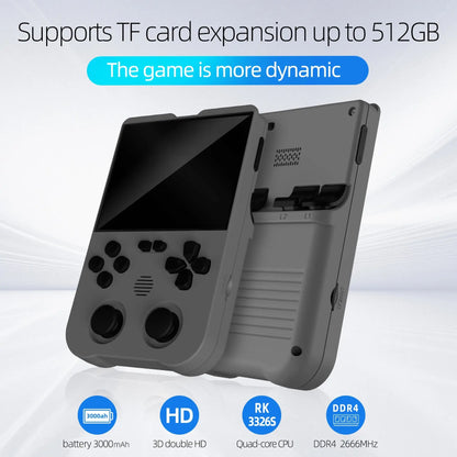 Ampown XU10 Handheld Game Console 3.5" IPS Screen 3000mAh Battery Linux System Built-in Retro Games Portable Video Game Console Ai-TechWorld 