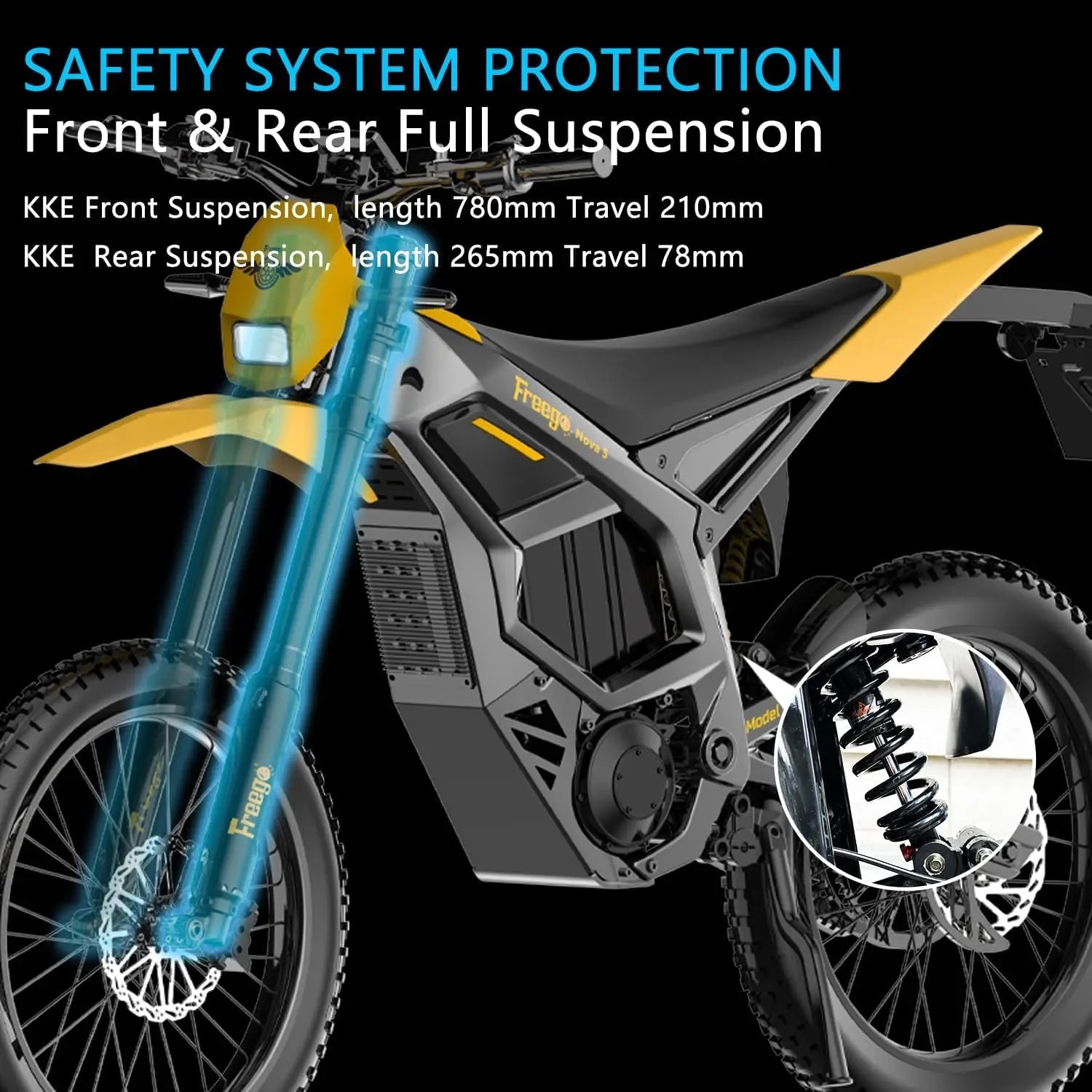 NEW Electric Dirt Bike Mid-Drive Motor 72V/40AH/8000W(Peak) 53MPH Electric Motorcycle Bike 380N.m Fast Charging Off-Road Bike Ai-TechWorld 