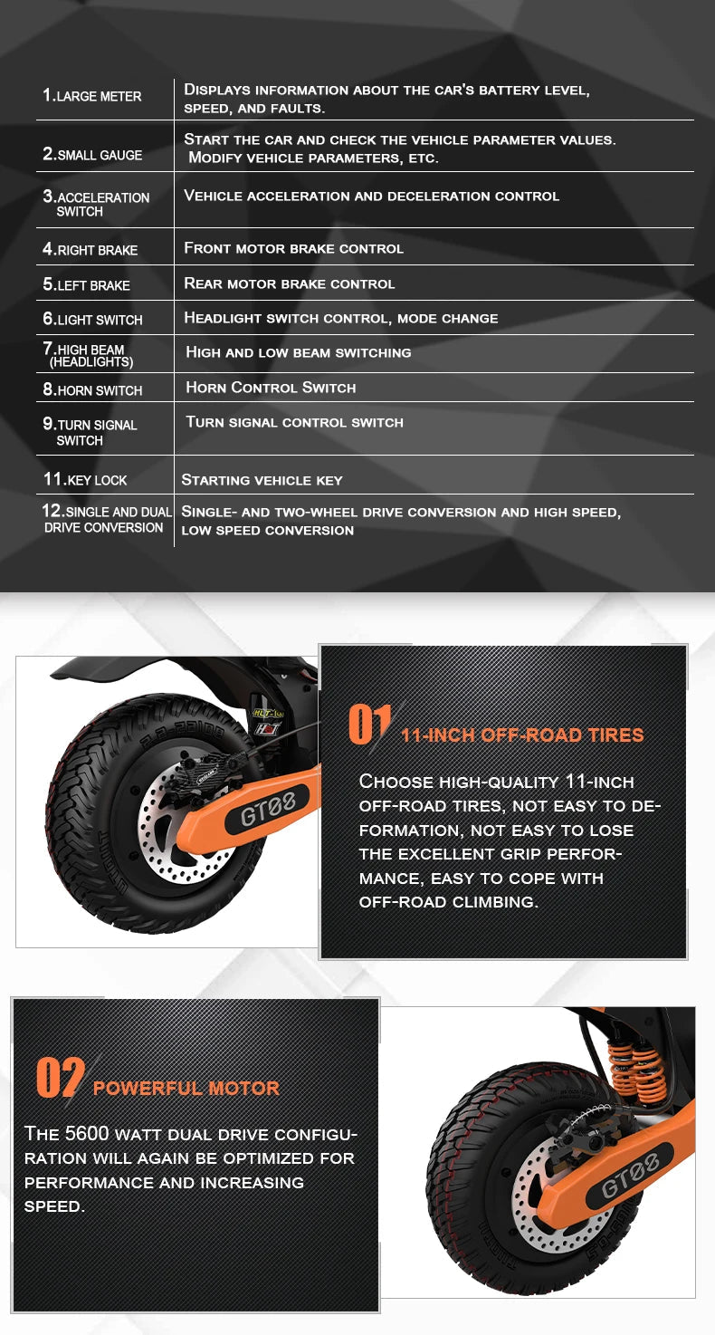 Arwibon 5600W Adult Electric Scooter Dual Motor Top Speed 46MPH,60V27AH, 11-inch Off-Road Tires Sport Folding eScooter with Seat Ai-TechWorld 