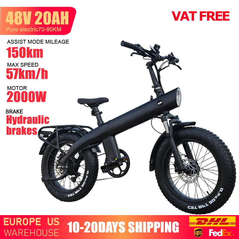 HUANCI Q3 Mountain Electric bicycle 2000W Adult electric bike 48V 20AH  City e bike Off-Road ebike Ai-TechWorld 