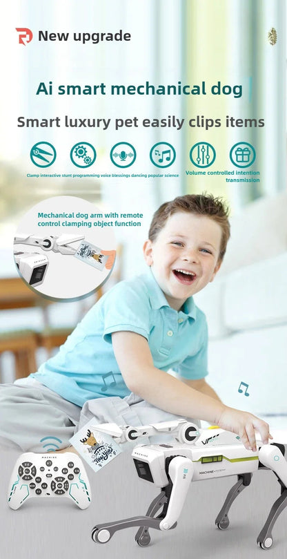 Teeggi Electric RC Intelligent Robot Dog with Clip Multifunction RC Mechanical Dog Educational Toy Bionic Smart Robot Toy Gift Ai-TechWorld 