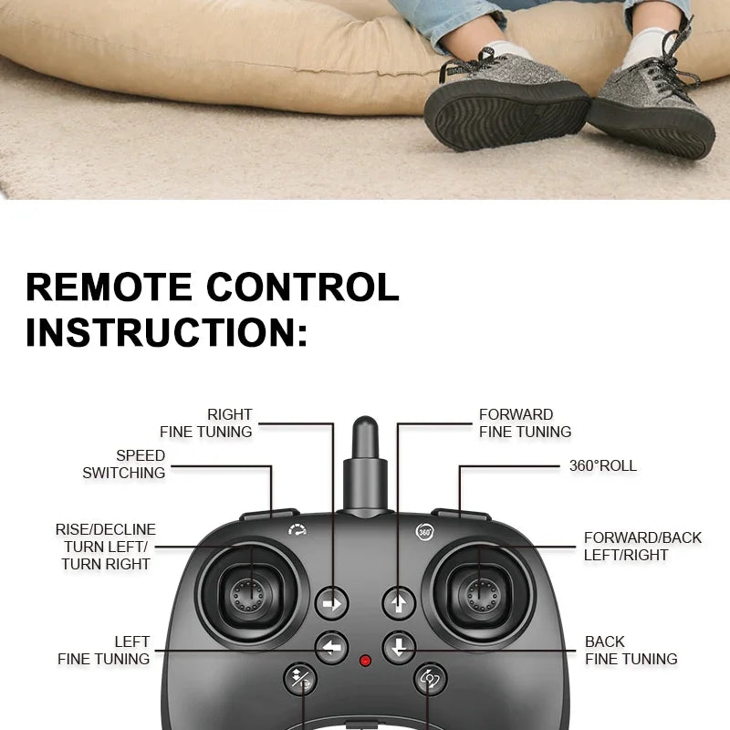 2.4G remote control fighter electric foam glider stunt tumbling UAV hovering helicopter with LED colorful lights aircraft model Ai-TechWorld 