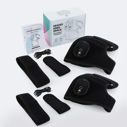 Thermal Knee Massager 3 in 1 Shoulder Knee Elbow Heating Massage Support Brace Rechargeable Vibration Pad Machine Muscle Relax Ai-TechWorld 