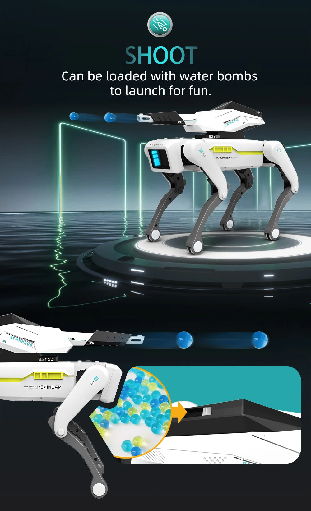 Teeggi Electric RC Intelligent Robot Dog with Clip Multifunction RC Mechanical Dog Educational Toy Bionic Smart Robot Toy Gift Ai-TechWorld 